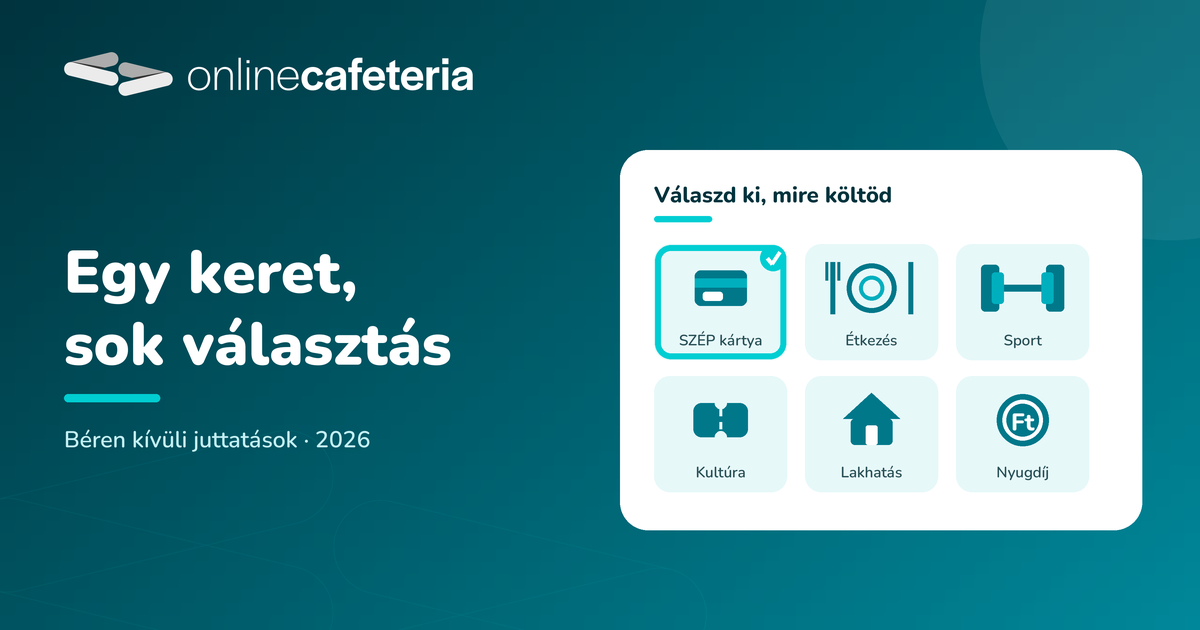 Mi az a cafeteria – béren kívüli juttatások választható menüje: SZÉP kártya, étkezés, sport, kultúra, lakhatás, nyugdíj